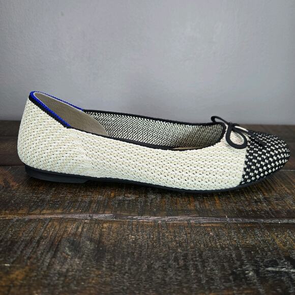 NEW Rothys The Ballet Flat Bow Womens 5 Flats Slip On Ballet Shoes Cream - Picture 5 of 11